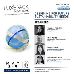 APC Packaging  Featured on LUXE PACK Panel  with The Estee Lauder Companies